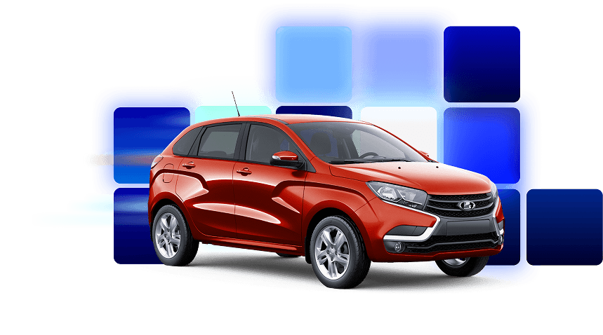 the new orange car